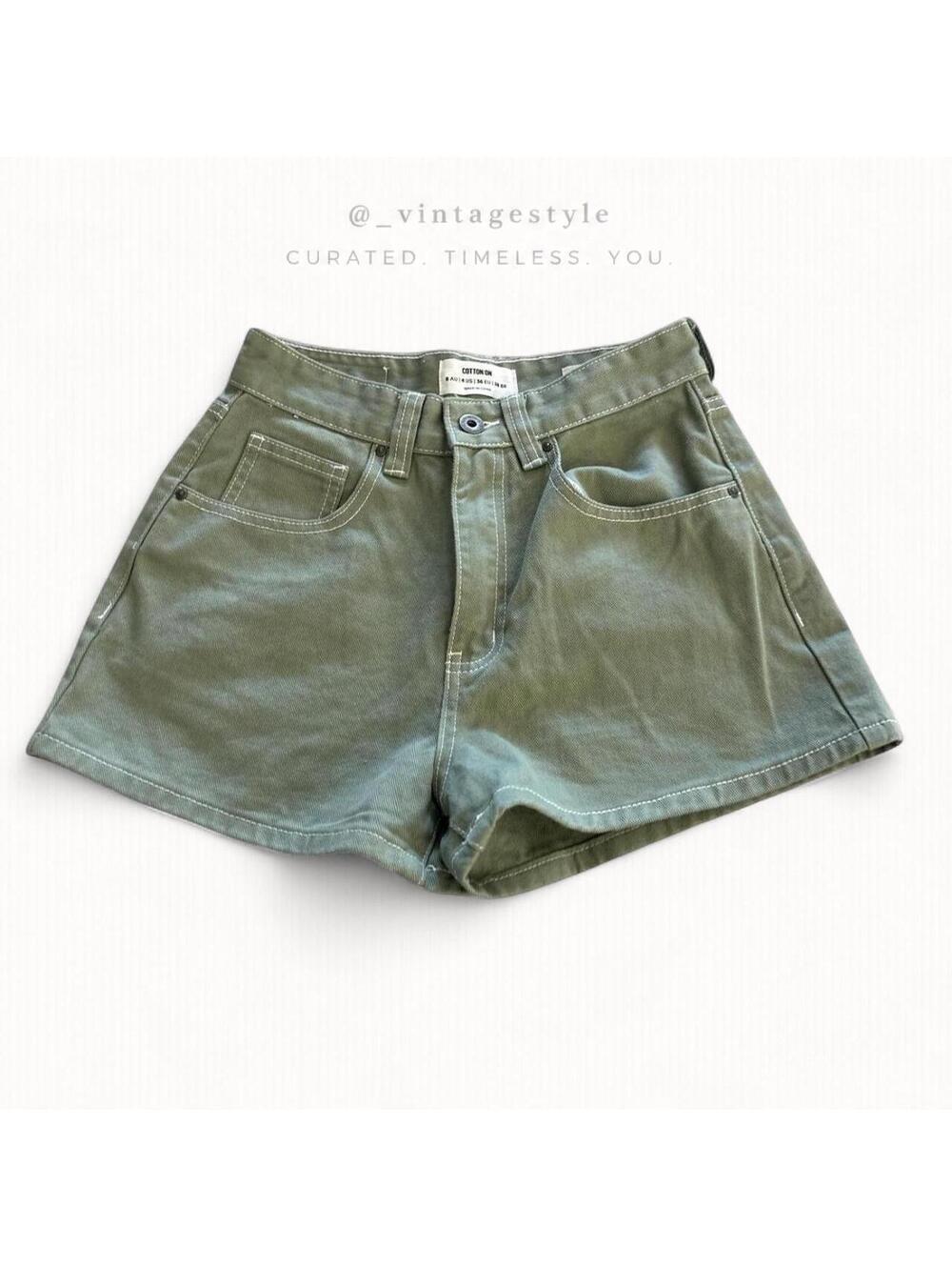 Cotton On Women's Green and Khaki Shorts